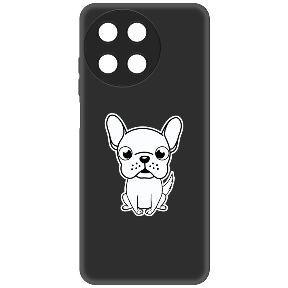 

Чехол-накладка Krutoff Soft Case Черно-белый щенок для Realme 11 4G черный