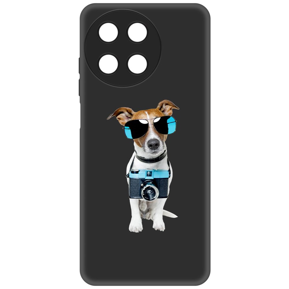

Чехол-накладка Krutoff Soft Case Пес-турист для Realme 11 4G черный