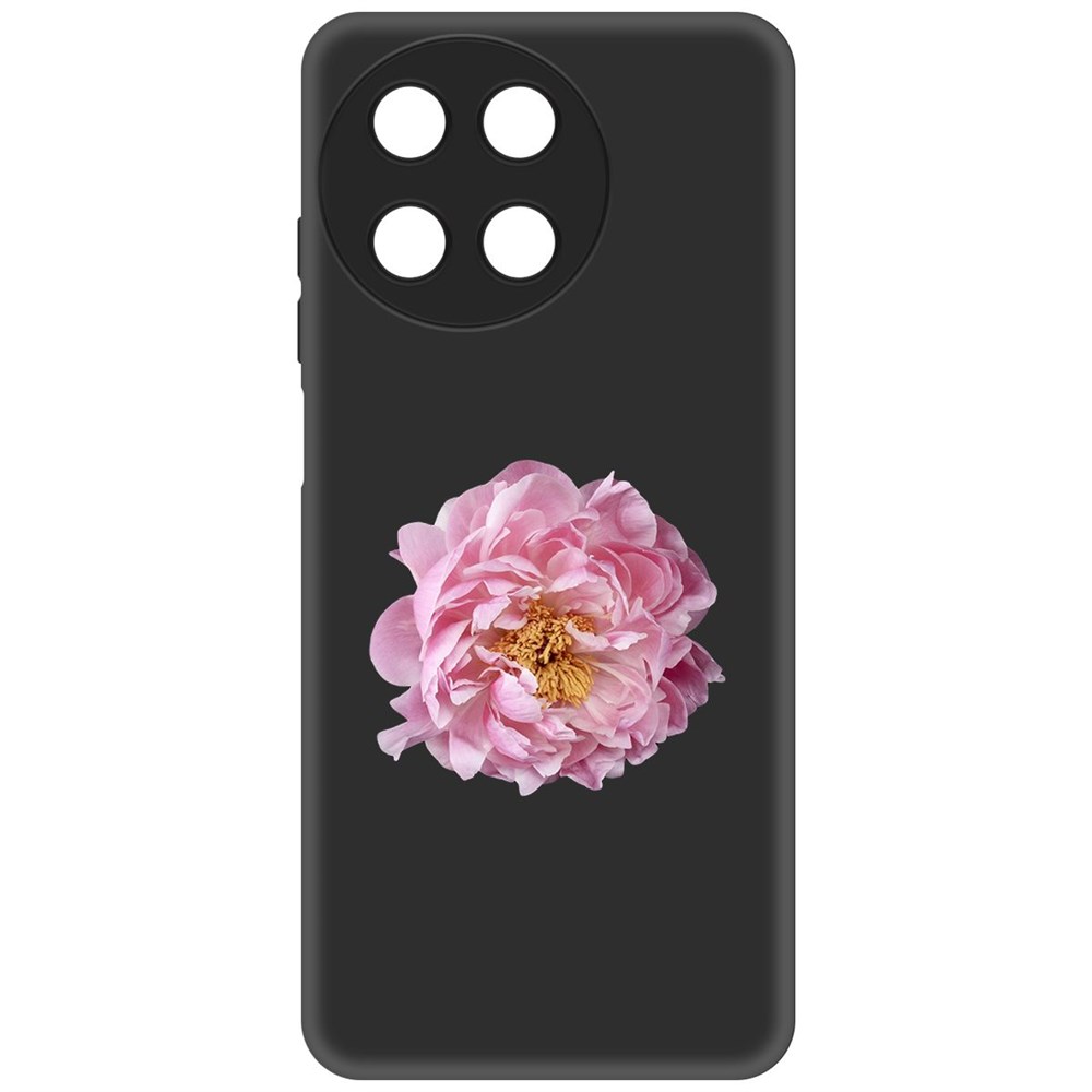 

Чехол-накладка Krutoff Soft Case Розовый пион для Realme 11 4G черный