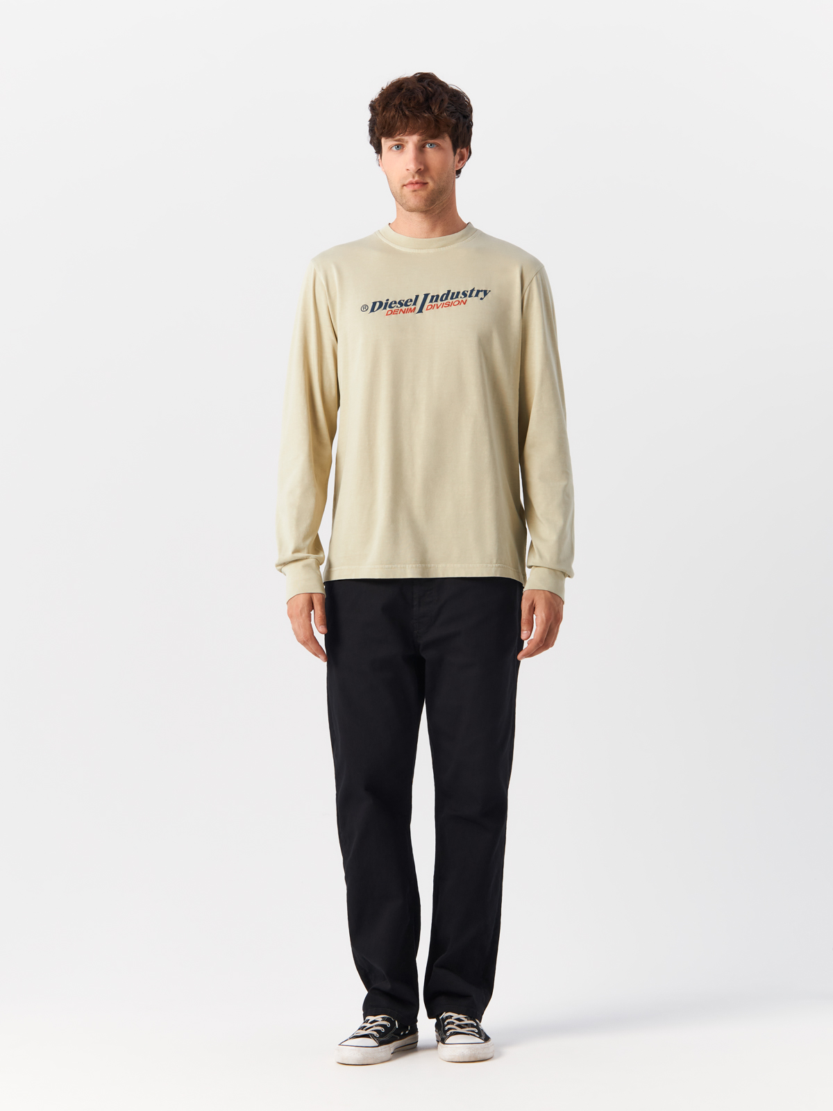 

Лонгслив Diesel для мужчин, A037420PITA7DV, бежевый-7DV, размер M, A037420PITA7DV