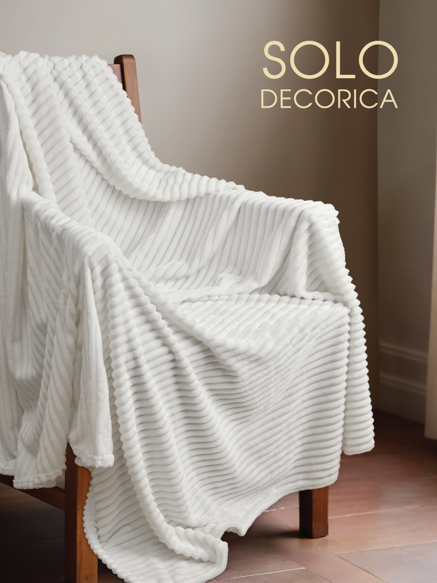 Плед Solo Decorica 150х200 см велсофт цвет экрю