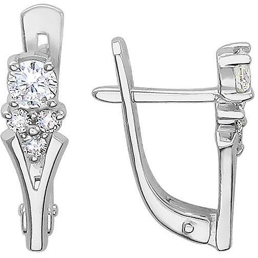 

Серьги женские из серебра Эстет 01С155753, фианит, 01С155753