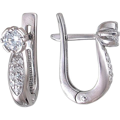 

Серьги женские из серебра Эстет 01С155183, фианит, 01С155183