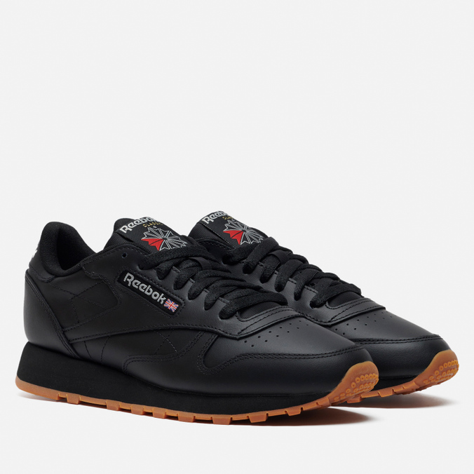 

Мужские кроссовки Reebok Classic Leather чёрный, размер 40.5 EU, Classic Leather