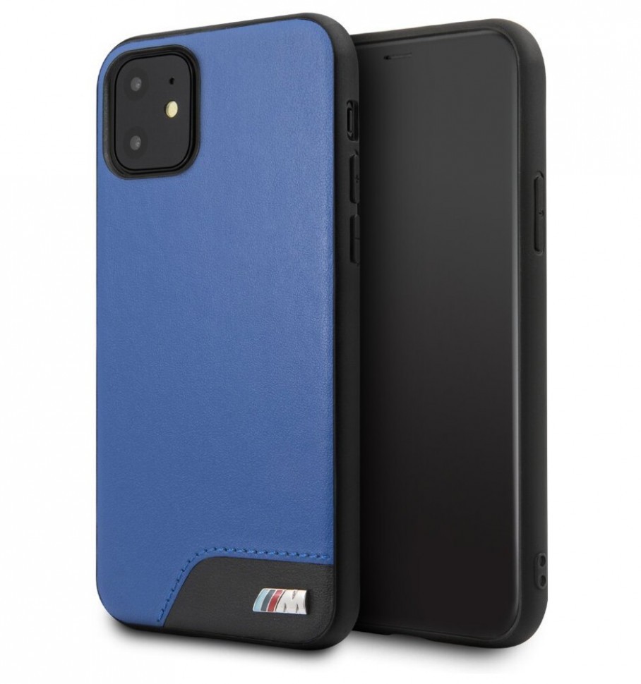 фото Чехол cg mobile bmw m-collection smooth pu hard для iphone 11, синий