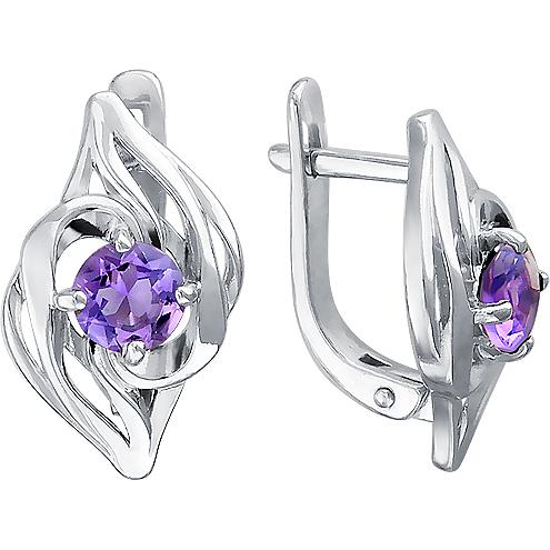 

Серьги женские из серебра Ювелирные традиции Т19С354143Ам, аметист, Т19С354143Ам