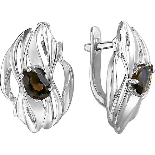 

Серьги женские из серебра Ювелирные традиции Т19С354140ТР, раухтопаз, Т19С354140ТР