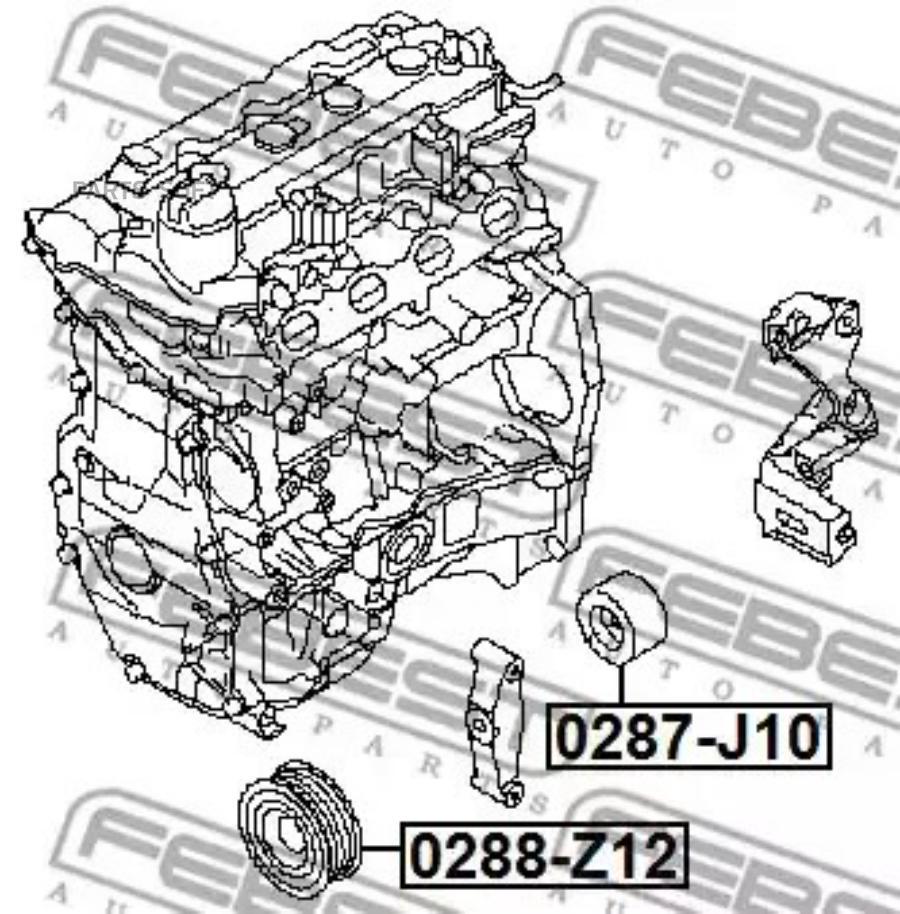 

Ролик натяжной NISSAN QASHQAI J10E 2006.12-2013.12 FEBEST 0287-J10