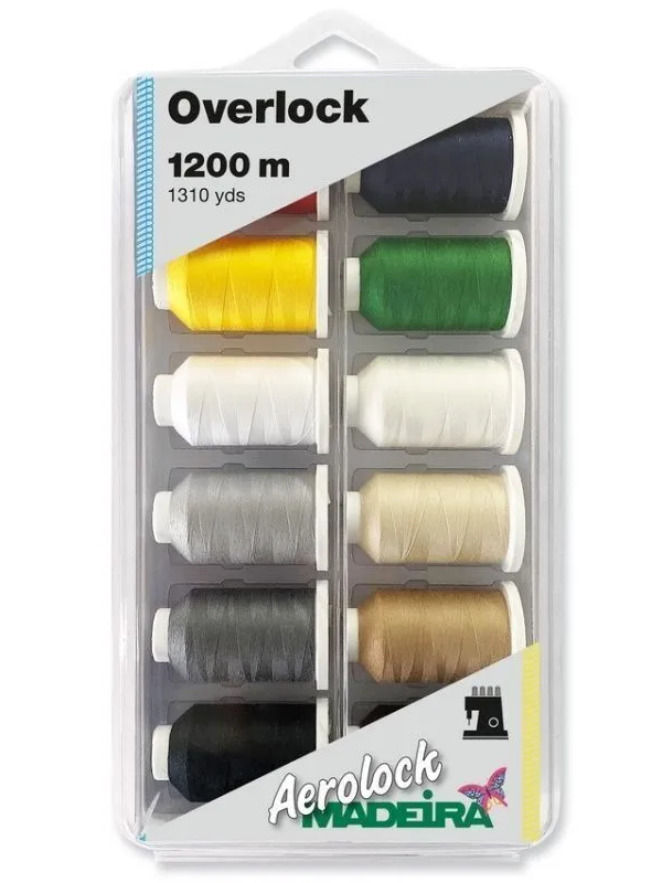 

Набор ниток Madeira Aerolock №125 Blisterbox (121200 м.), Разноцветный