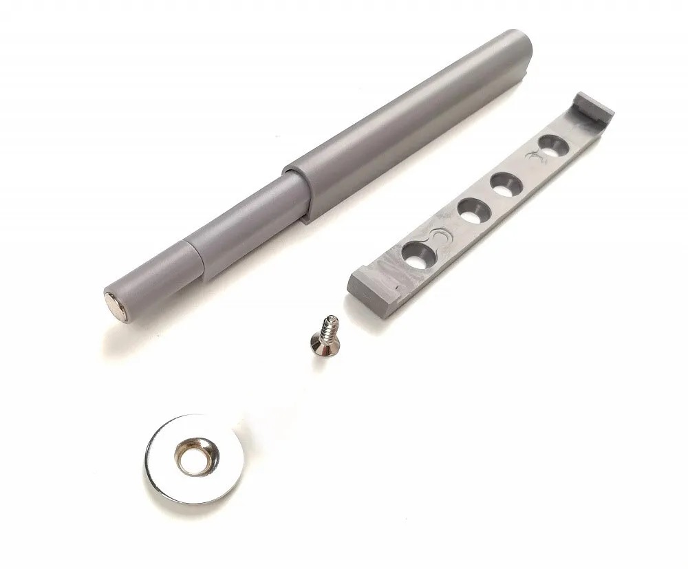 Толкатель мебельный накладной магнитный (пуш), серый, 1 шт. магнитный толкатель hettich magnet для петель без пружины короткий ход
