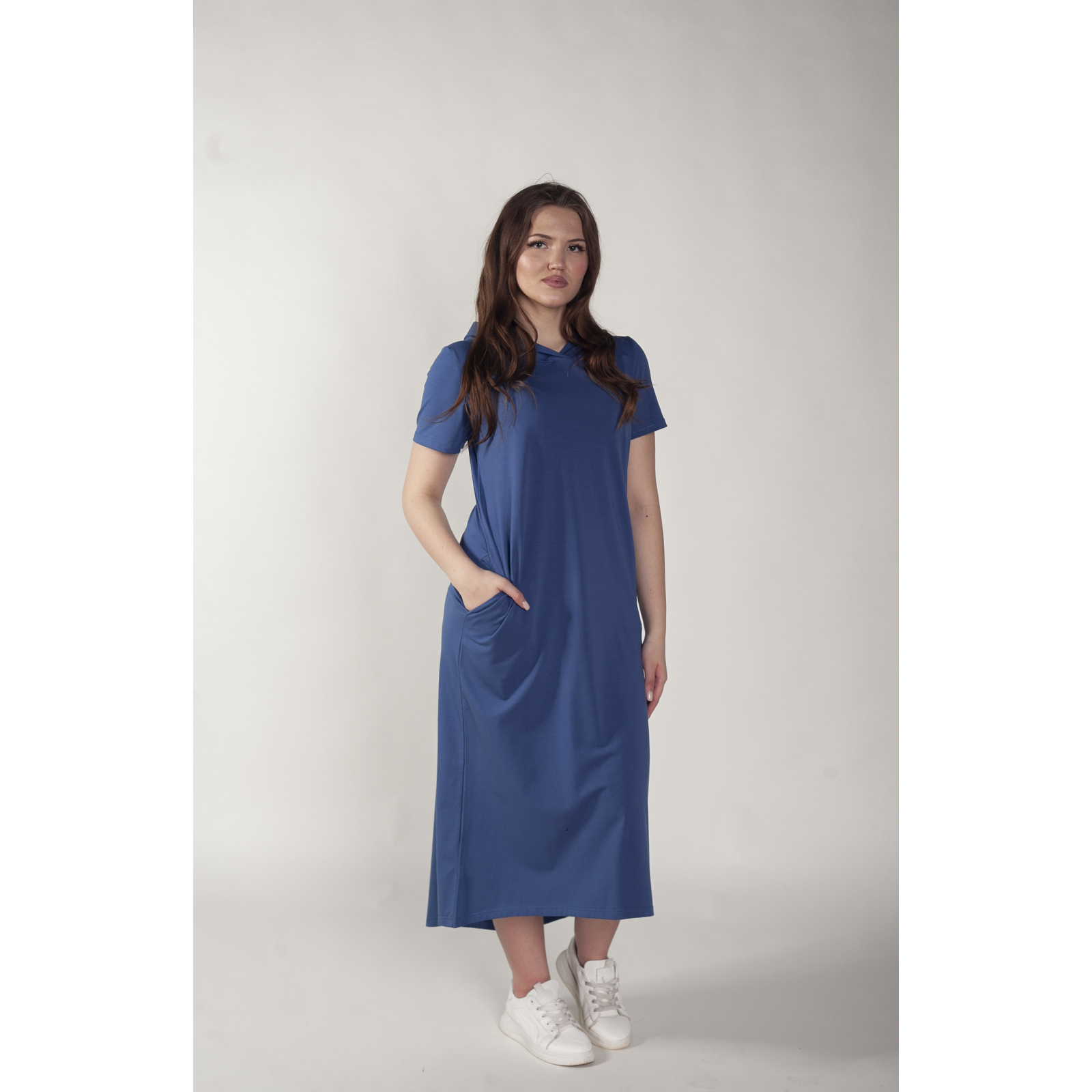 Платье женское midi синее 64-66 RU Instance. Цвет: синий