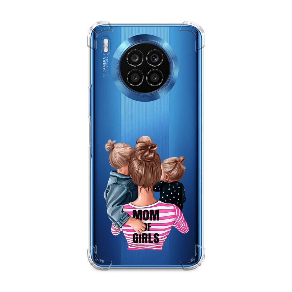 

Чехол Awog на Honor 50 Lite "Mom of Girls", Синий;розовый;черный, 6106451-1