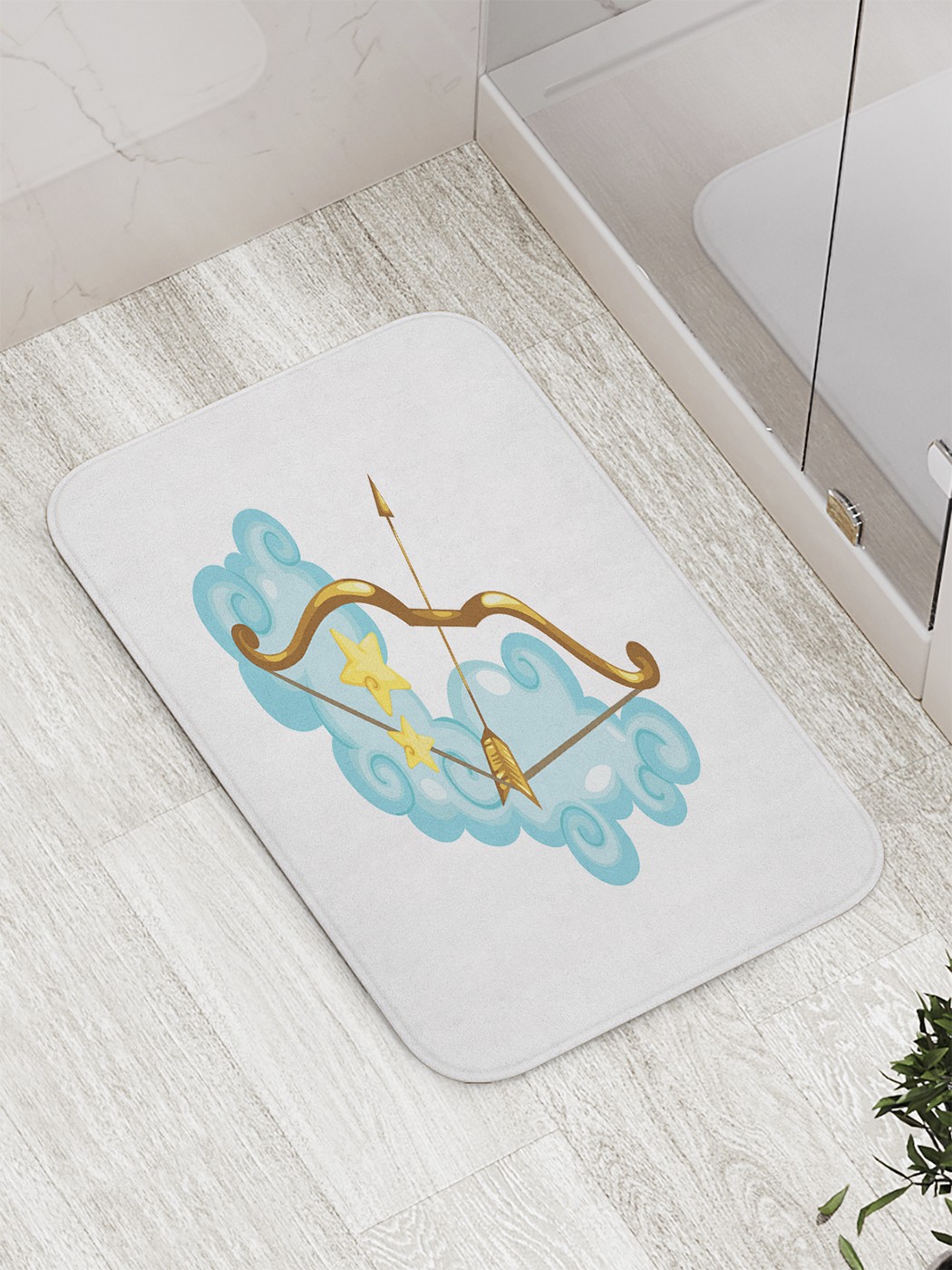 

bath_61065 Коврик противоскользящий для ванной, сауны, бассейна, 77х52 см