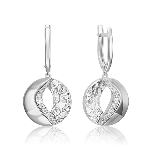 

Серьги из серебра PLATINA jewelry 02-5084, фианит, 02-5084