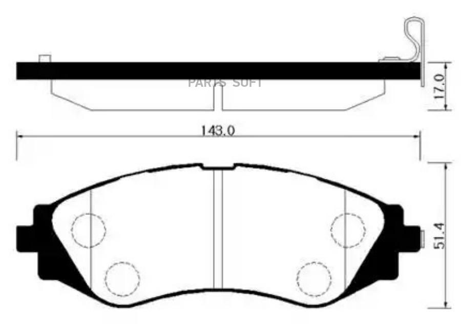 

Тормозные колодки HSB дисковые HP2006