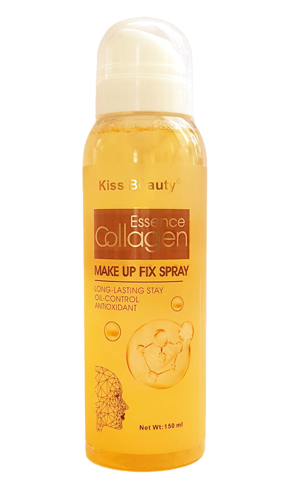 фото Фиксатор для макияжа kiss beauty essence collagen make up fix spray, 150 мл