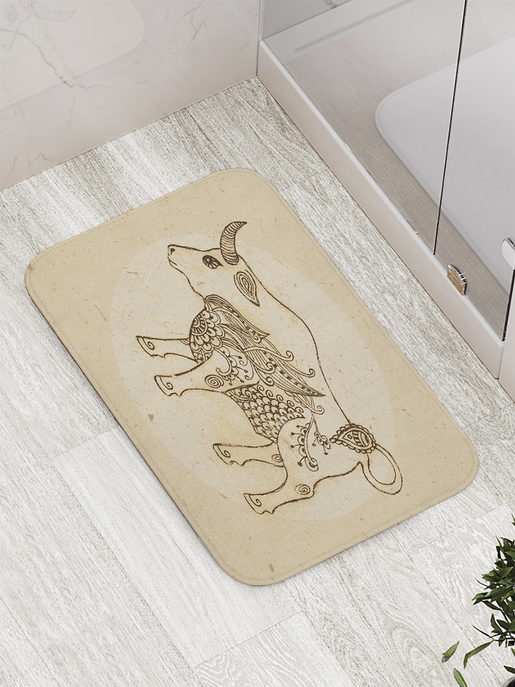 

bath_61049 Коврик противоскользящий для ванной, сауны, бассейна, 77х52 см