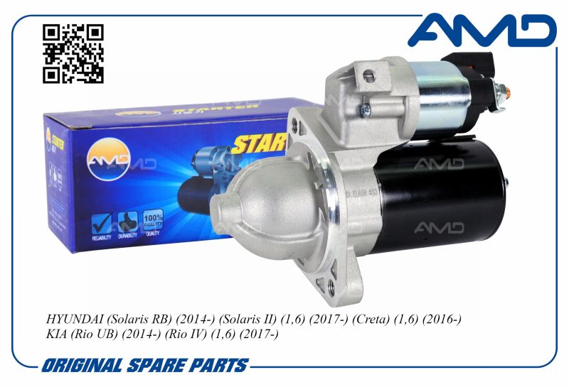 

Стартер 36100-2B614 AMD.EL658 11T HYUNDAI Solaris Solaris II 17- Creta KIA Rio Rio IV 17-
