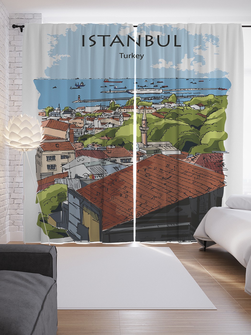 

Шторы JoyArty с фотопечатью "Морской Стамбул" из сатена, 290х265 см, Морской Стамбул