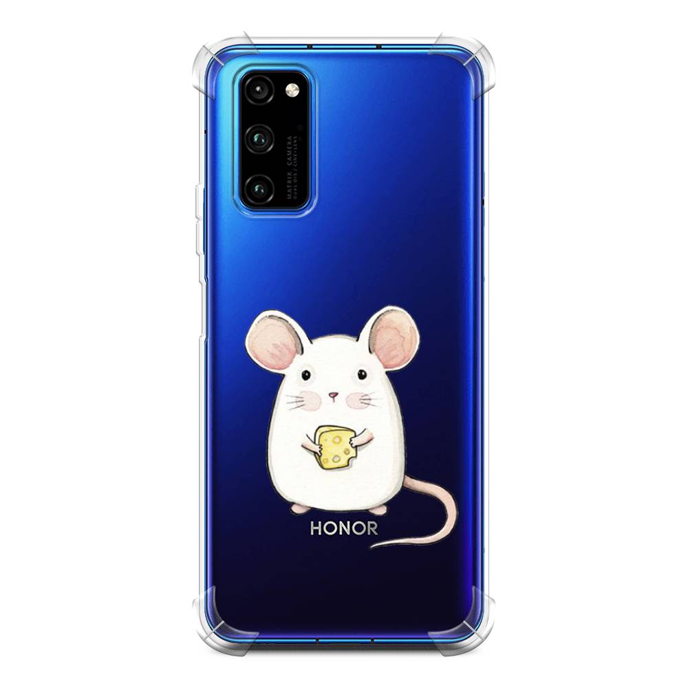 

Чехол Awog на Honor V30 Pro "Мышка", Белый;розовый;прозрачный, 611451-1