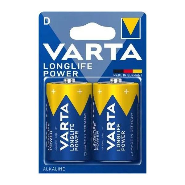 

D Батарейка VARTA Longlife power LR20 BL2 Alkaline, 2 шт.