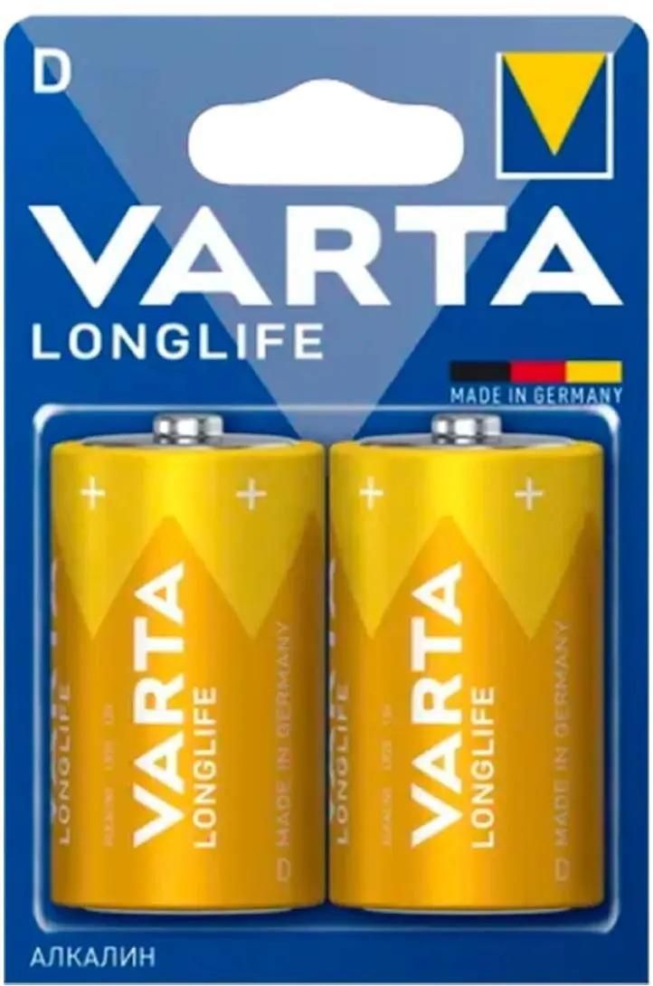 

D Батарейка VARTA Longlife LR20 Alkaline, 2 шт.