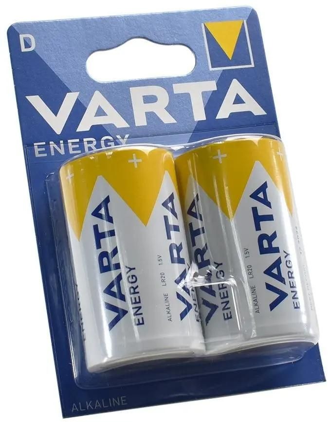 

D Батарейка VARTA Energy LR20 BL2 Alkaline, 2 шт.