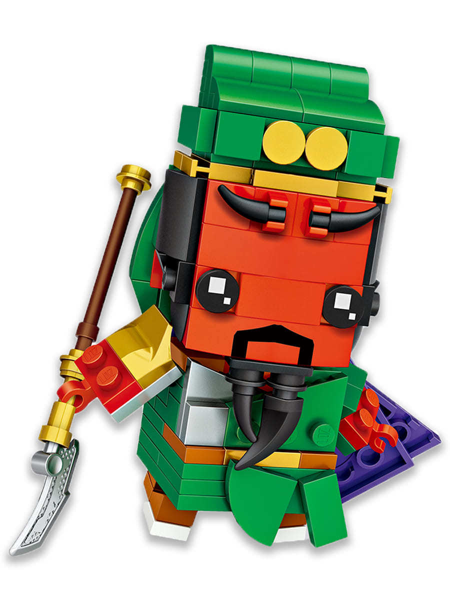 фото Конструктор loz mini генерал гуань юй 183 детали № 1454 guan yu brickheadz