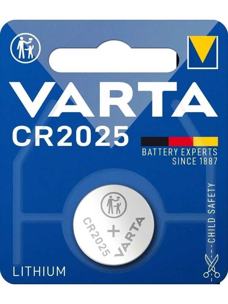 CR2025 Батарейка VARTA Electronics BL1 Lithium,  1 шт.