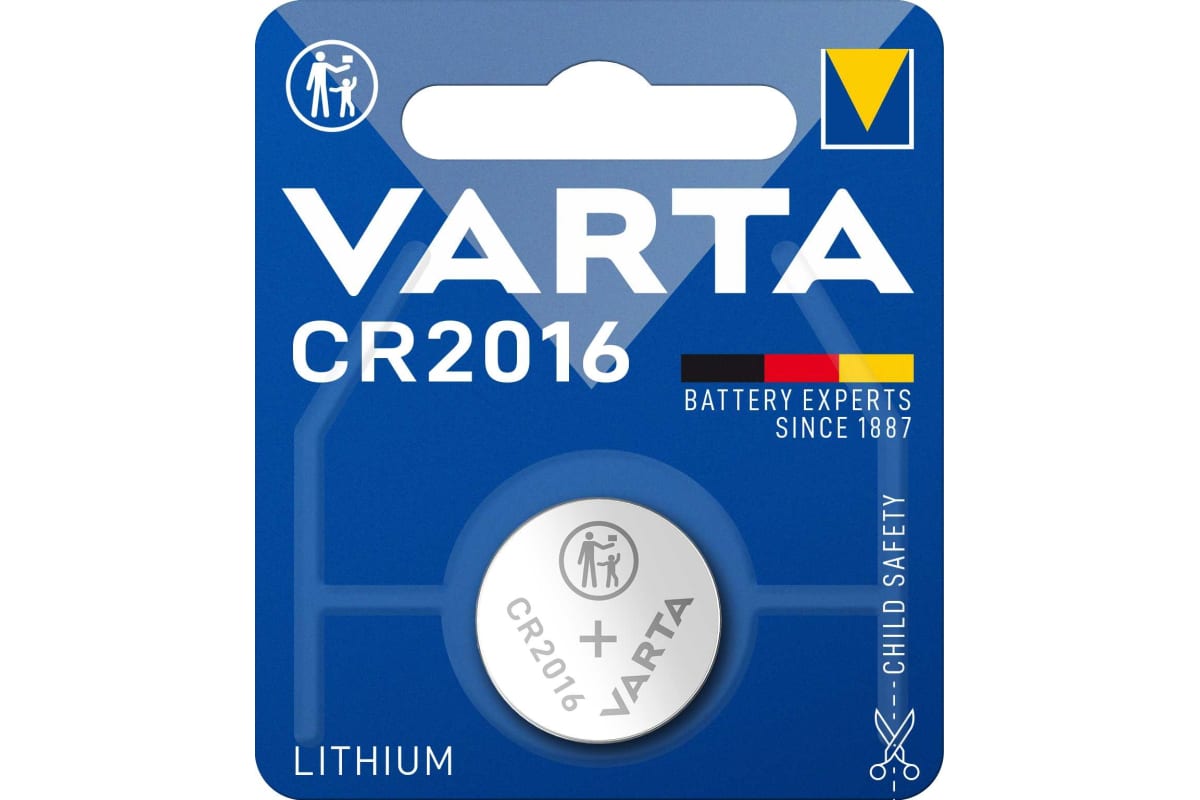 

CR2016 Батарейка VARTA Electronics BL1 Lithium, 1 шт.