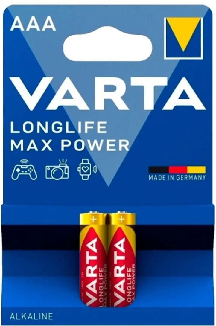 

AAA Батарейка VARTA LongLife Max Power LR03 Alkaline, 2 шт.