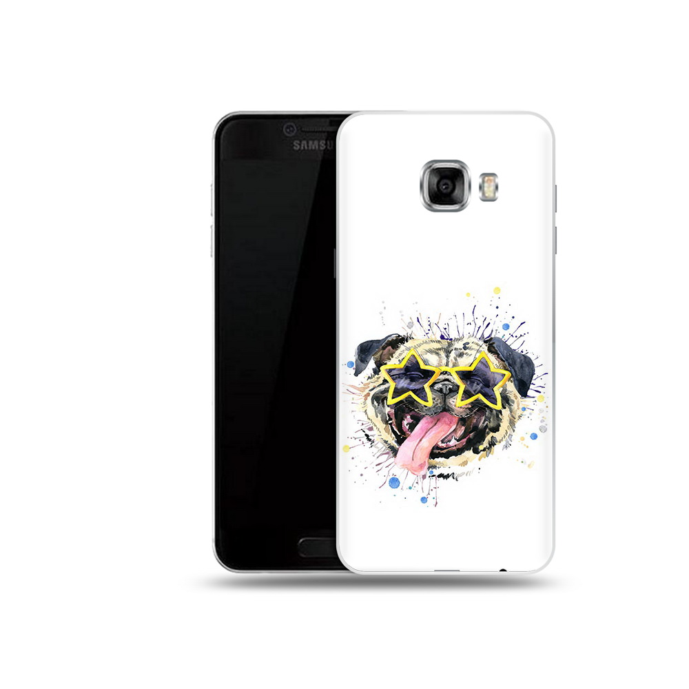 

Чехол MyPads Tocco для Samsung Galaxy C5 (2016) мопс боксер, Прозрачный, Tocco
