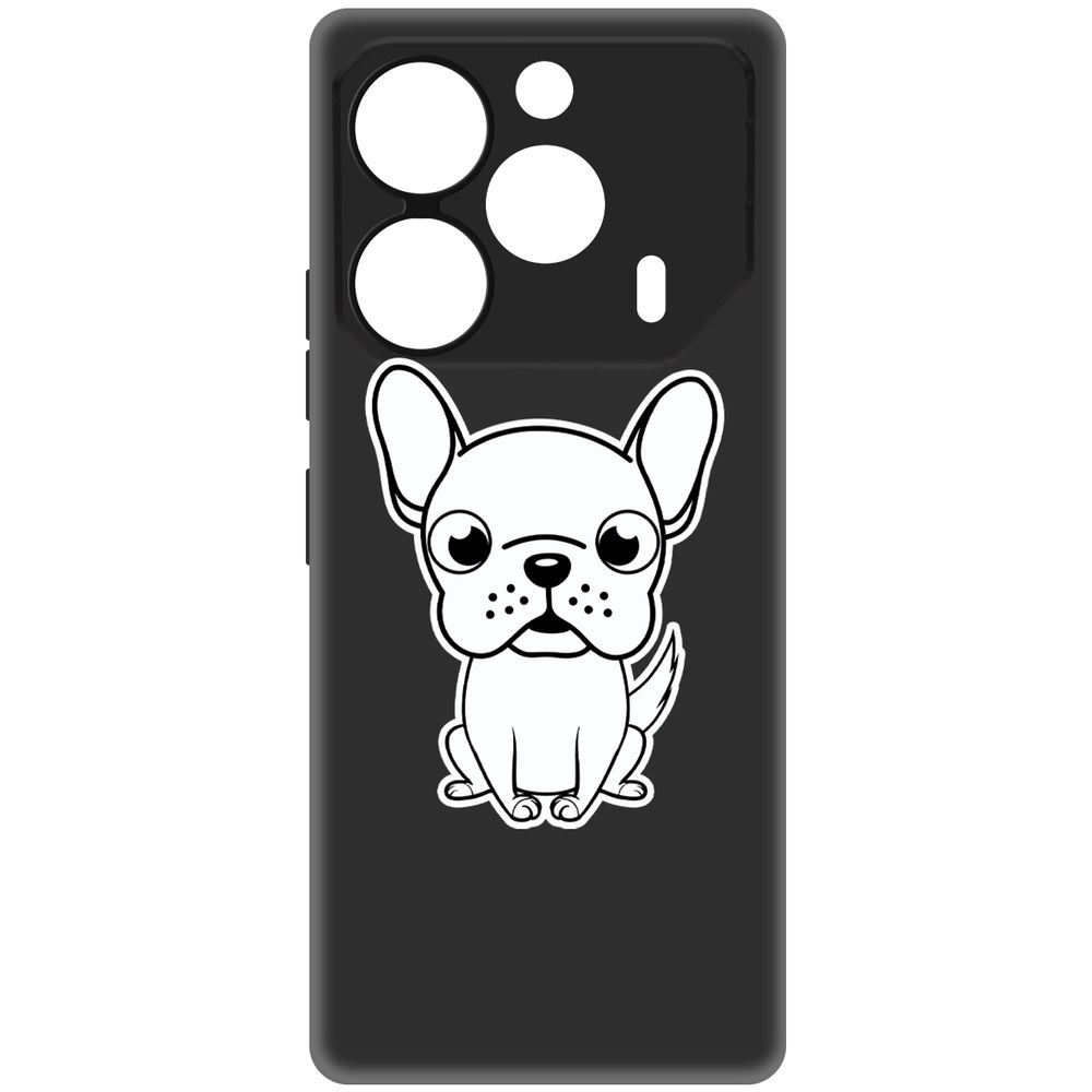 

Чехол-накладка Krutoff Soft Case Черно-белый щенок для TECNO Pova 6 черный