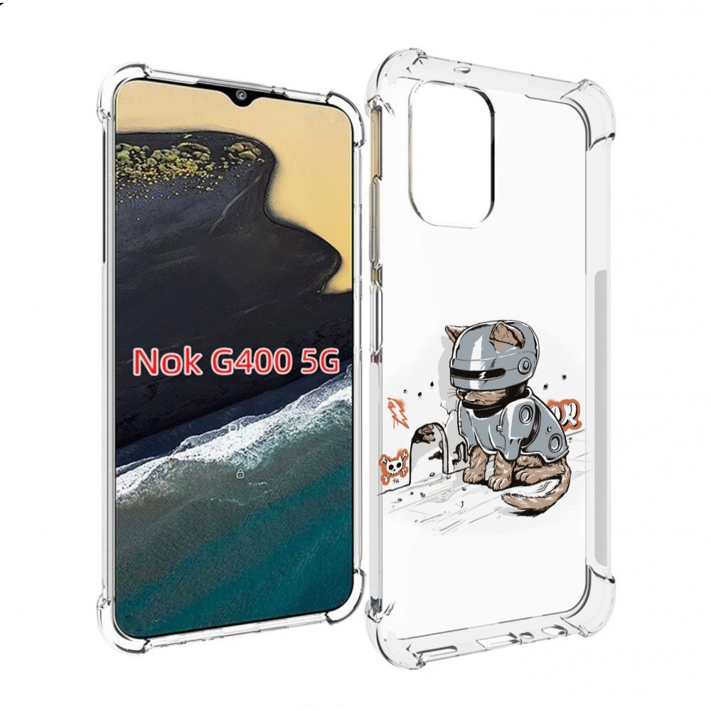

Чехол MyPads Грозный кот для Nokia G400 5G, Прозрачный, Tocco