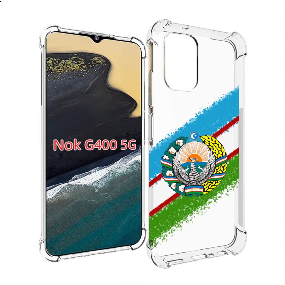 

Чехол MyPads Герб флаг Узбекистана для Nokia G400 5G, Прозрачный, Tocco