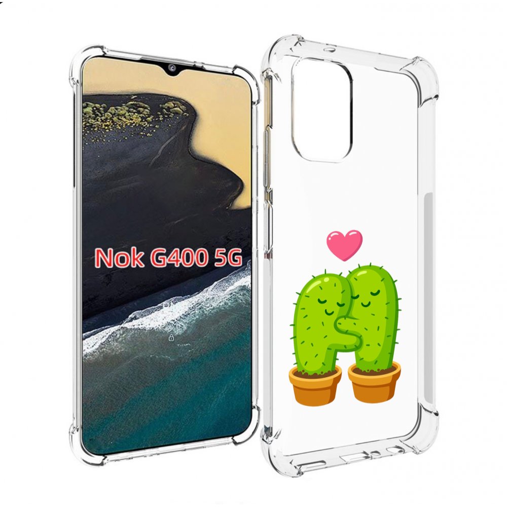 

Чехол MyPads Влюбленные-кактусы для Nokia G400 5G, Прозрачный, Tocco