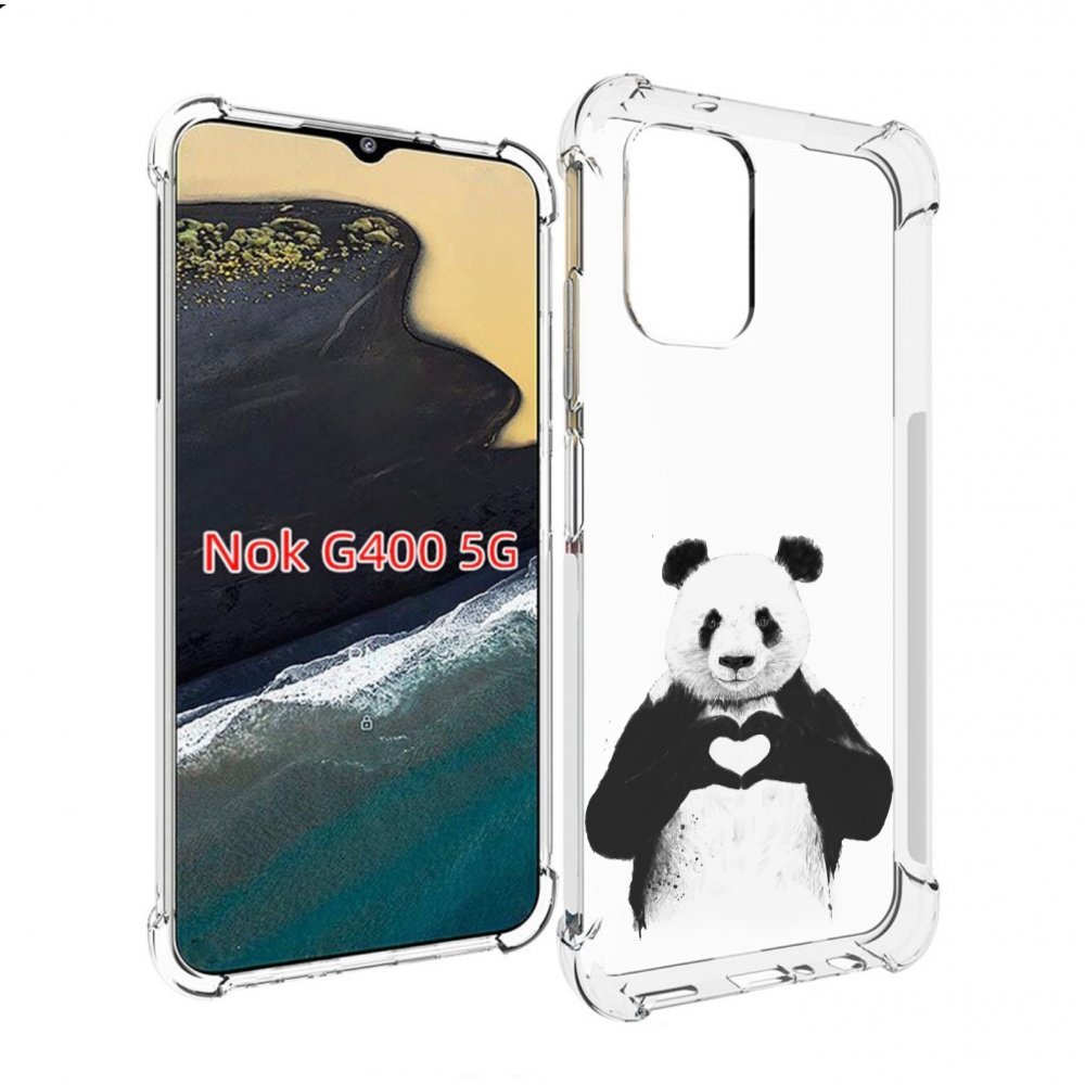 

Чехол MyPads Влюбленная панда для Nokia G400 5G, Прозрачный, Tocco