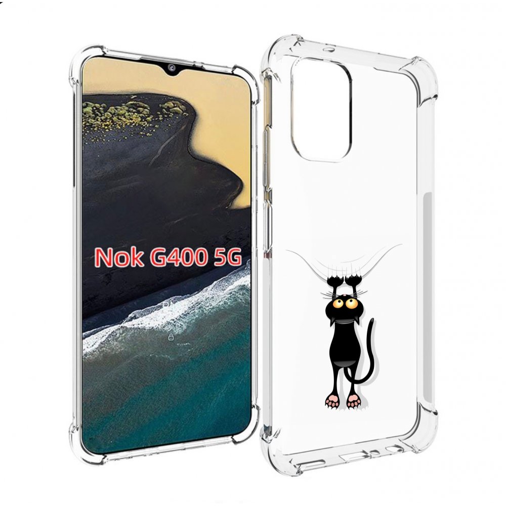 

Чехол MyPads Висячий-кот для Nokia G400 5G, Прозрачный, Tocco