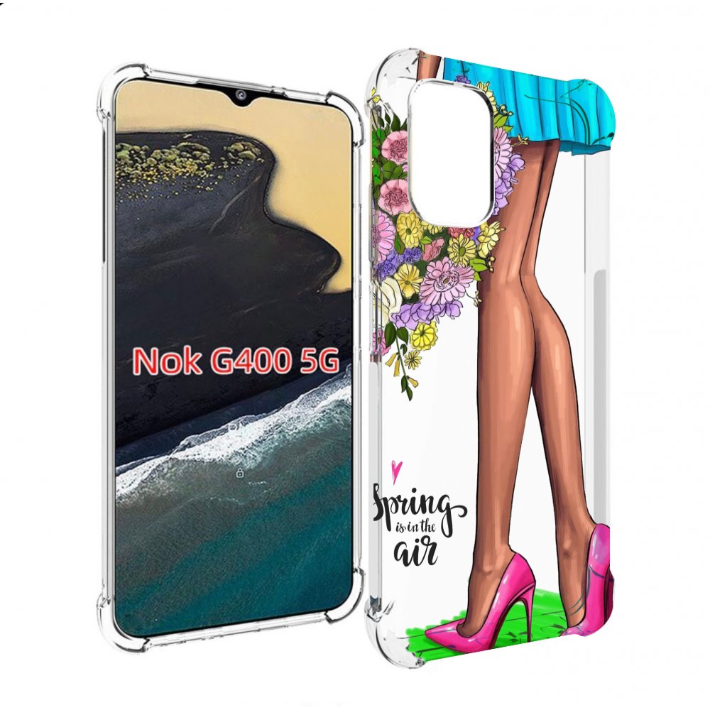 

Чехол MyPads Весна-в-воздухе женский для Nokia G400 5G, Прозрачный, Tocco