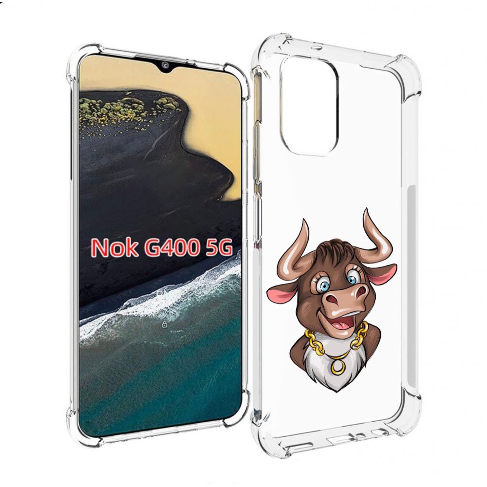 

Чехол MyPads Бычок для Nokia G400 5G, Прозрачный, Tocco