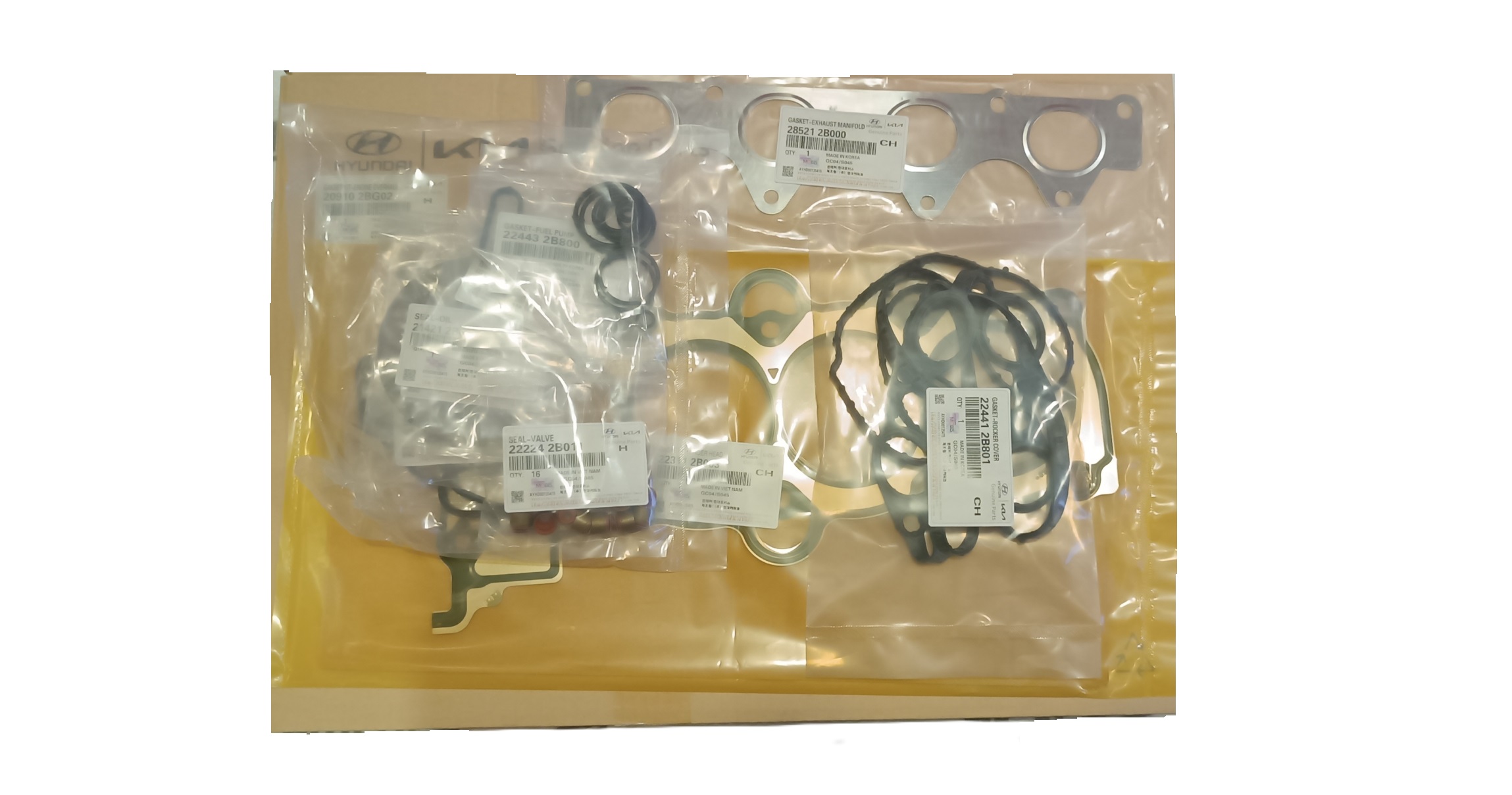 

Комплект прокладок верхний с ПГБ Huyndai/Kia G4FA/G4FC 1.4/1.6 (20920-2BB01) Guarnitauto