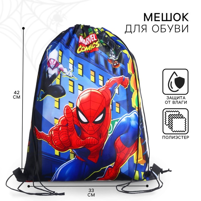 

Мешок для обуви Marvel Человек паук 420*330 мм, Разноцветный, Человек паук