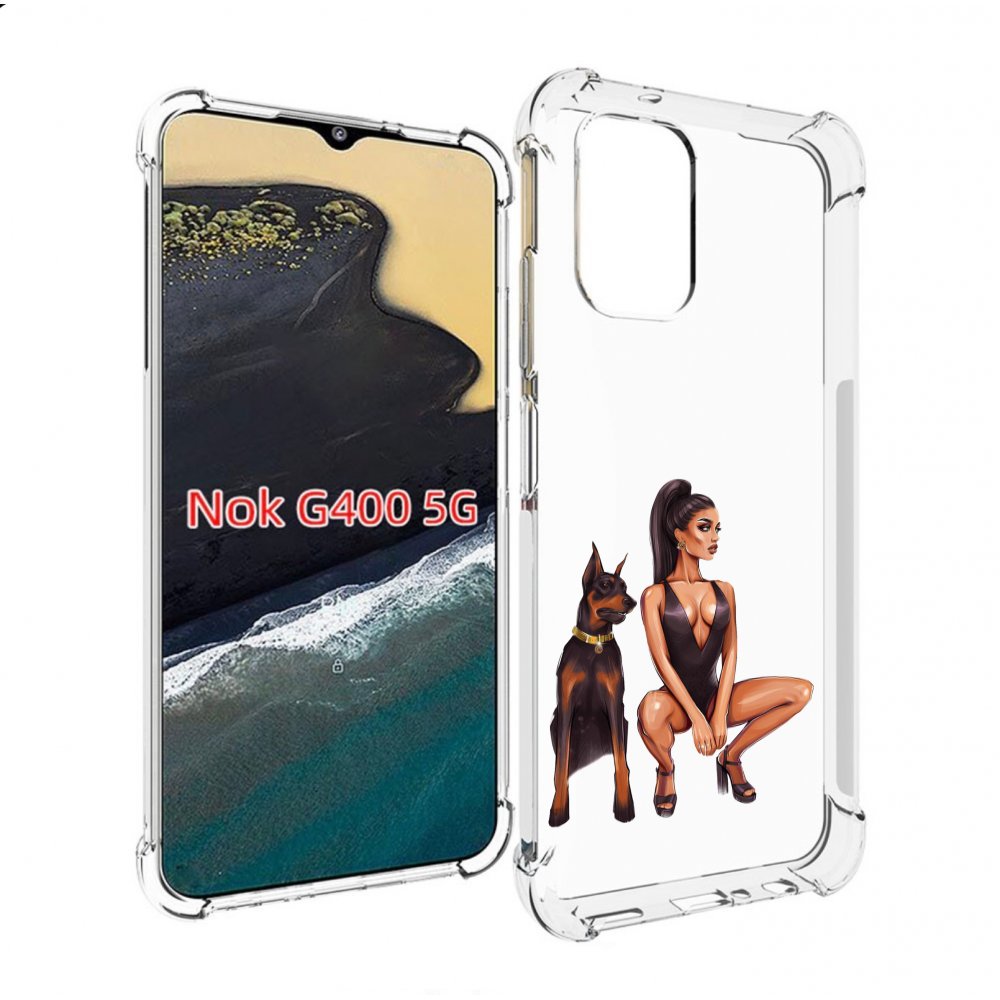 

Чехол MyPads Борзая-девушка для Nokia G400 5G, Прозрачный, Tocco