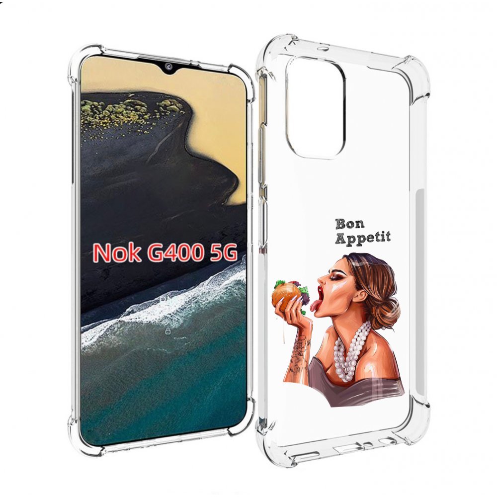 

Чехол MyPads Бон-аппетит для Nokia G400 5G, Прозрачный, Tocco