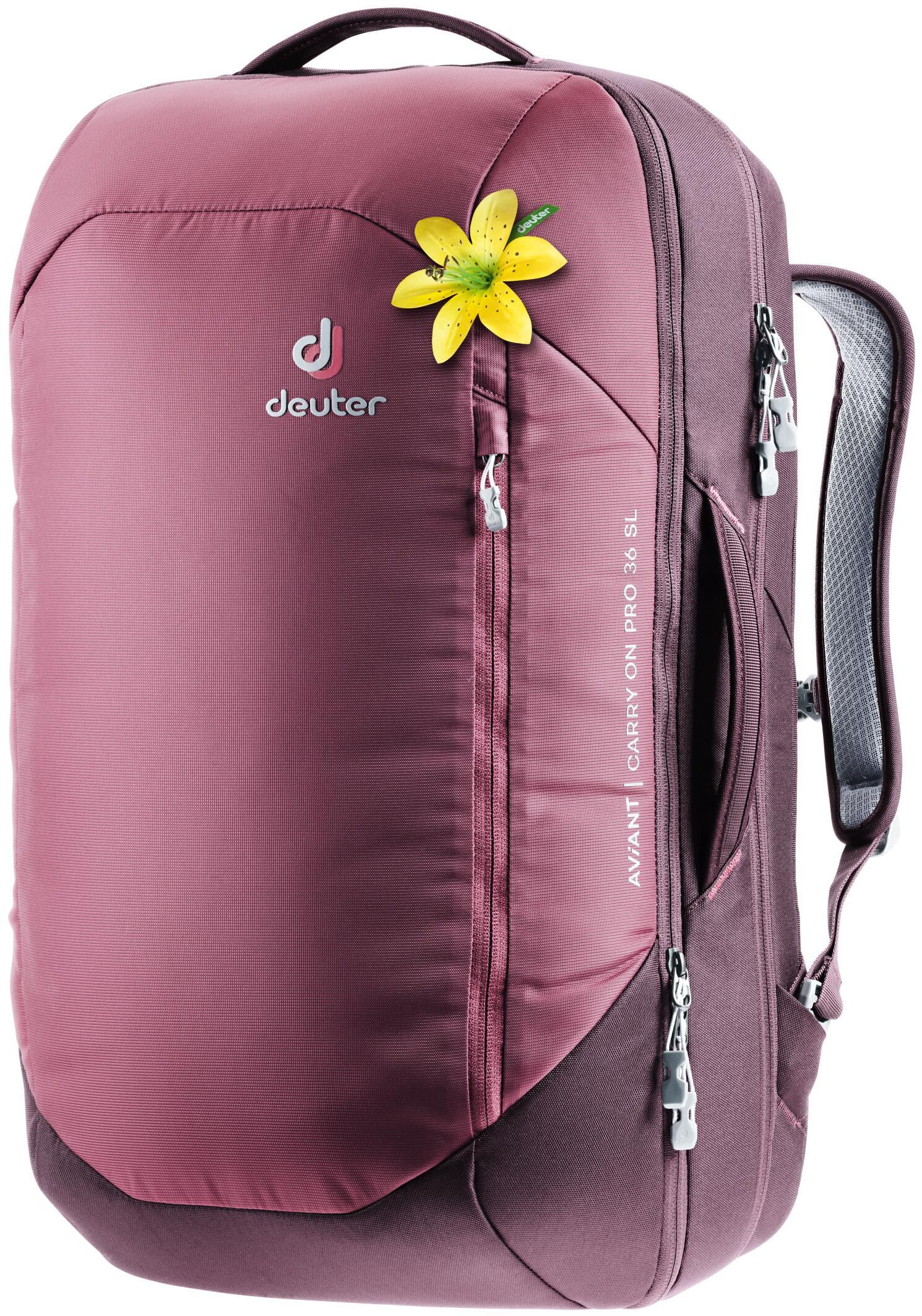 фото Рюкзак треккинговый deuter aviant carry on pro sl 36 л maron/aubergine