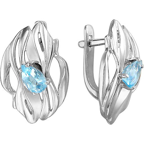 

Серьги женские из серебра Ювелирные традиции Т19С354140Т, топаз, Т19С354140Т