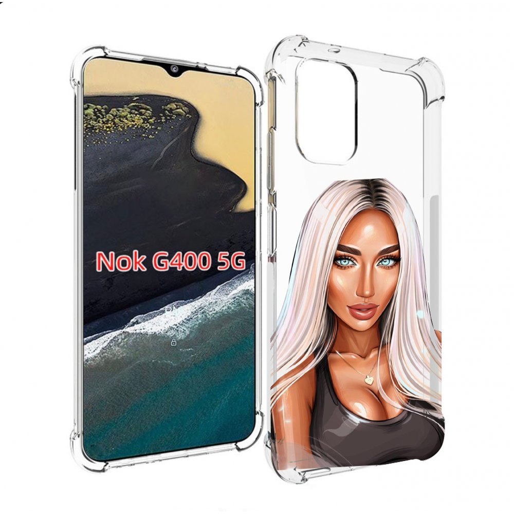 

Чехол MyPads Блондинка женский для Nokia G400 5G, Прозрачный, Tocco