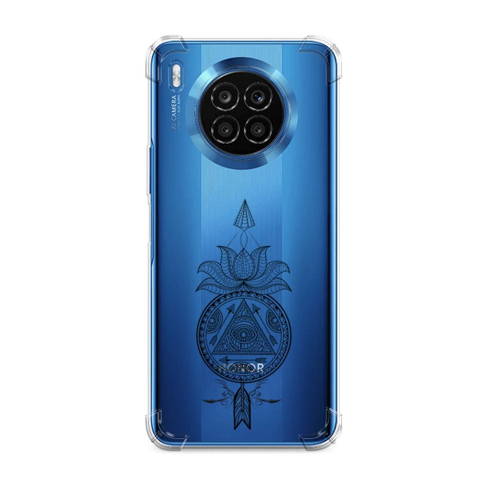 

Чехол Awog на Honor 50 Lite "Талисман арт черный", Серый, 6106451-1