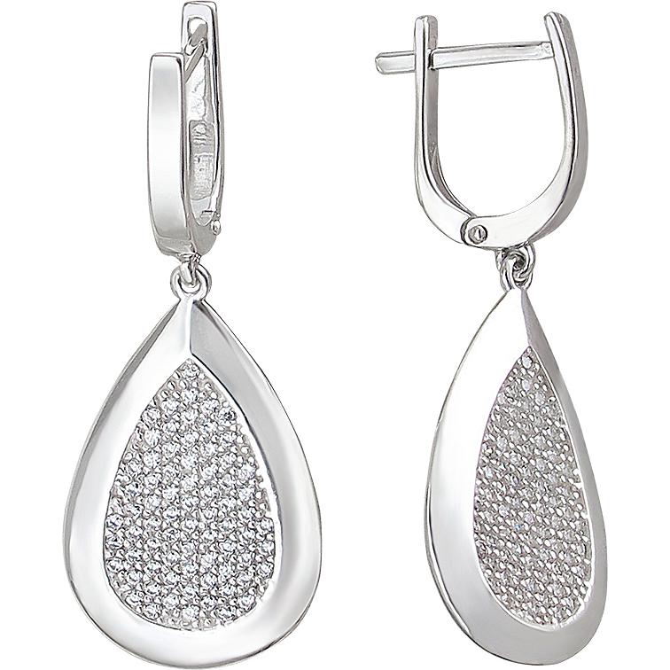 

Серьги женские из серебра Эстет 01С1510776, фианит, 01С1510776
