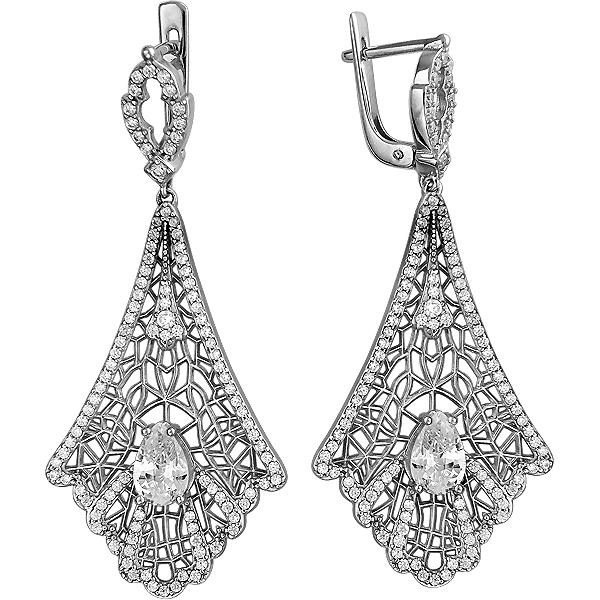 

Серьги женские из серебра Эстет 01С1510766, фианит, 01С1510766